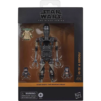 The Black Series - The Mandalorian: IG-12 and Grogu Action Figure Set 4-Pack