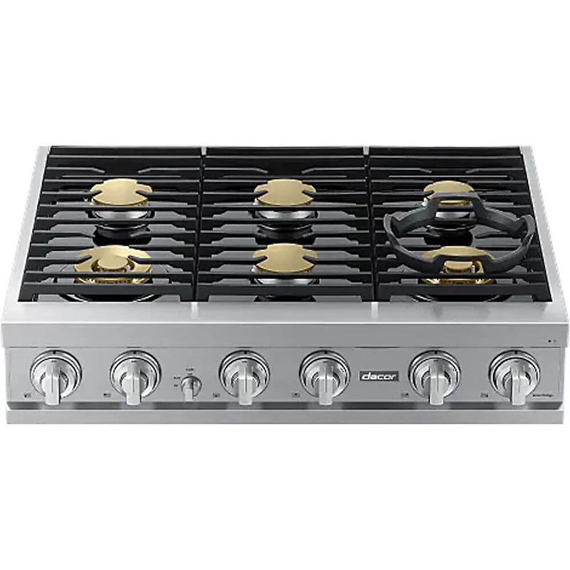 36 inch Stainless 6 Burner Smart Gas Cooktop