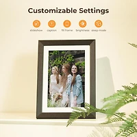 10.1 inch WiFi Picture Frame with Photo/Video Sharing - Black Woodgrain