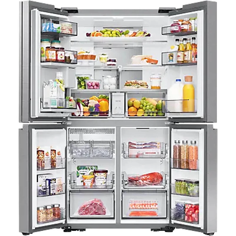 22.8 Cu. Ft. Silver Stainless Counter Depth 4-Door French Door Smart Refrigerator