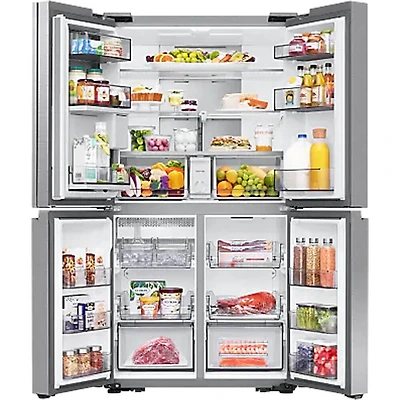 22.8 Cu. Ft. Silver Stainless Counter Depth 4-Door French Door Smart Refrigerator