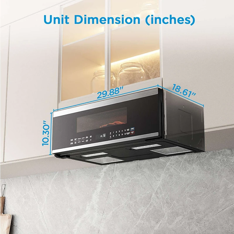 1.2 Cu. Ft. Stainless Low Profile Over-the-Range Smart Microwave