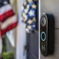 1080p Wired Video Doorbell - Black