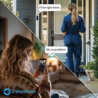 1080p Wired Video Doorbell - Black