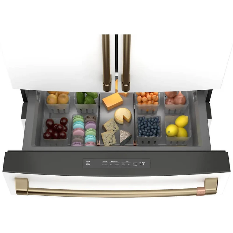 23.2 Cu. Ft. Matte White 4-Door Counter Depth French Door Refrigerator