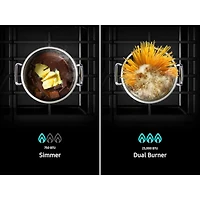 6 Cu. Ft. Bespoke White Glass Slide-In Gas Smart Range