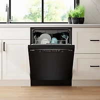 46 dBA Black Front Control Smart Dishwasher