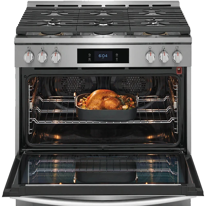 4.6 Cu. Ft. Stainless Freestanding Dual-Fuel Range