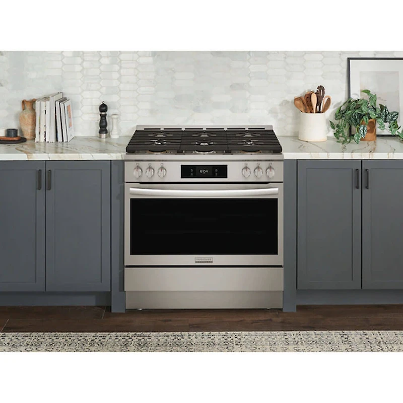 4.6 Cu. Ft. Stainless Freestanding Dual-Fuel Range