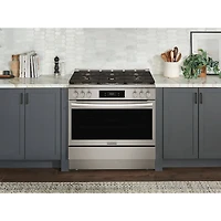 4.6 Cu. Ft. Stainless Freestanding Dual-Fuel Range