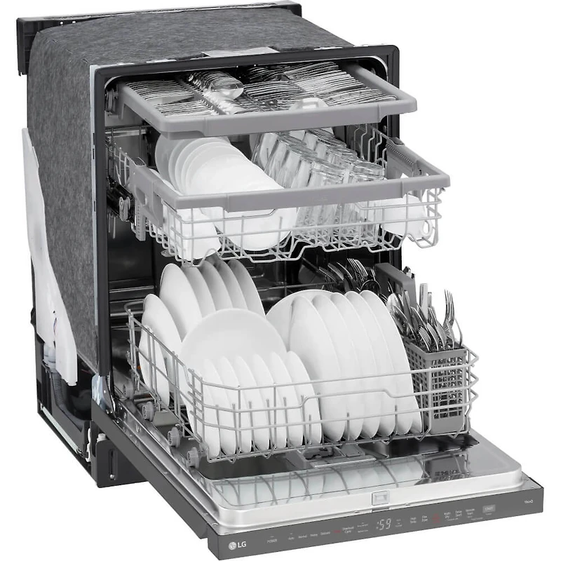 46 dBA Black Stainless Top Control Built-In Smart Dishwasher