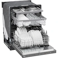 46 dBA Black Stainless Top Control Built-In Smart Dishwasher