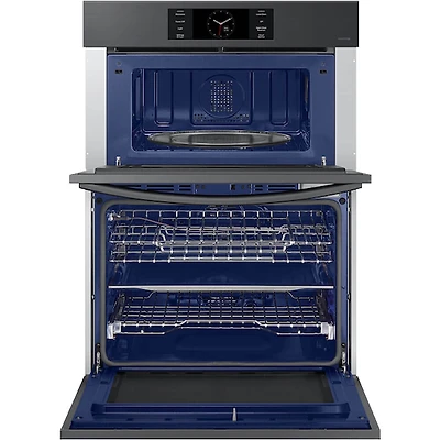 30 inch Matte Black Steel Smart Combination Microwave and Wall Oven