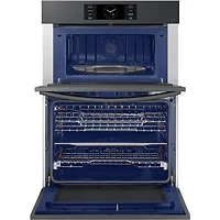 30 inch Matte Black Steel Smart Combination Microwave and Wall Oven