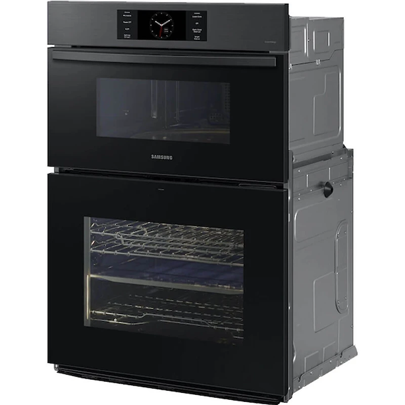 30 inch Matte Black Steel Smart Combination Microwave and Wall Oven