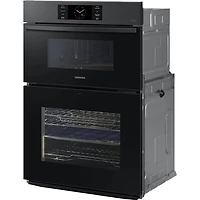 30 inch Matte Black Steel Smart Combination Microwave and Wall Oven