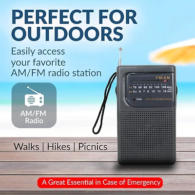 2 Band AM/FM Radio - Black