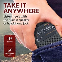 2 Band AM/FM Radio - Black