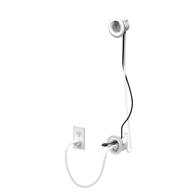 5-Piece 3 3/4 inch PVC White In-Wall Power Outlet Relocator