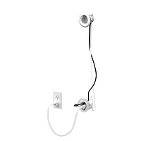 5-Piece 3 3/4 inch PVC White In-Wall Power Outlet Relocator