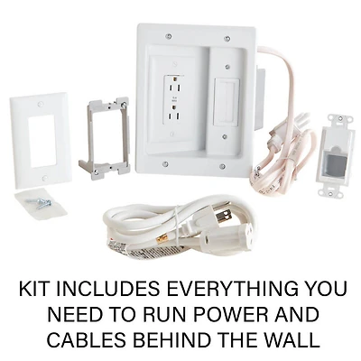 In-Wall TV Power and Cable Management Kit