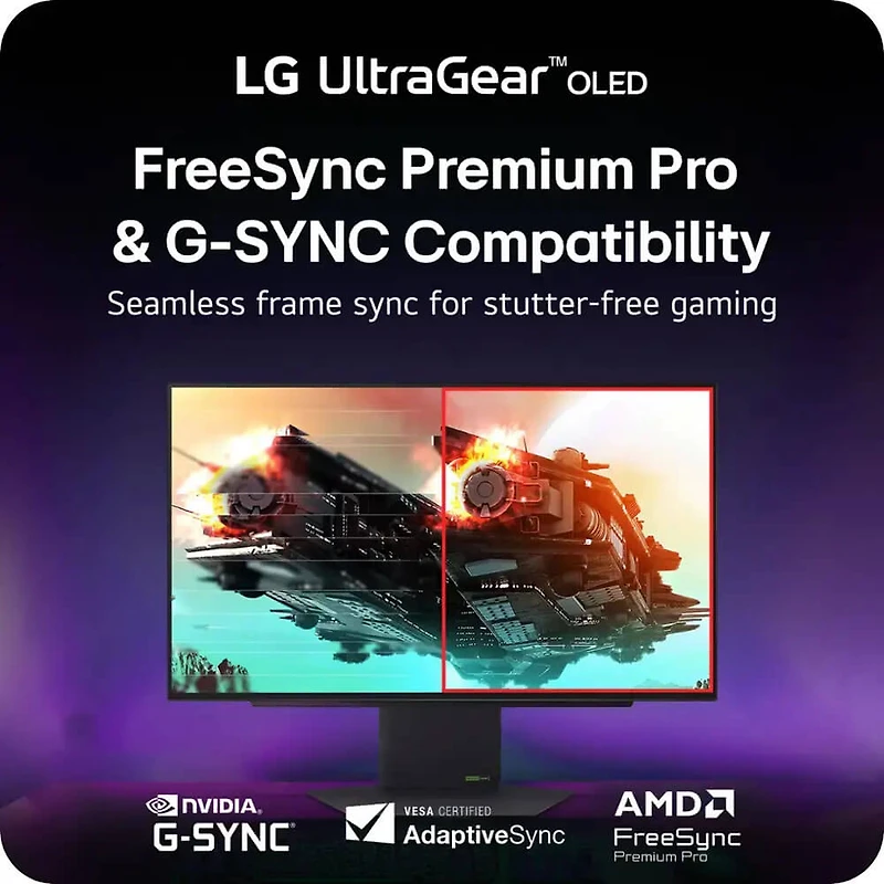 27 inch OLED QHD 480Hz Gaming Monitor with AMD G-Sync FreeSync Premium Pro