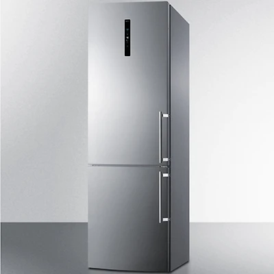 10.6 Cu. Ft. Stainless Bottom Counter-Depth Freezer Refrigerator