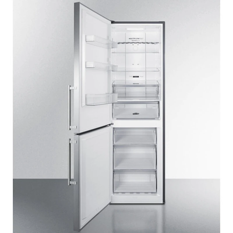 10.6 Cu. Ft. Stainless Bottom Counter-Depth Freezer Refrigerator