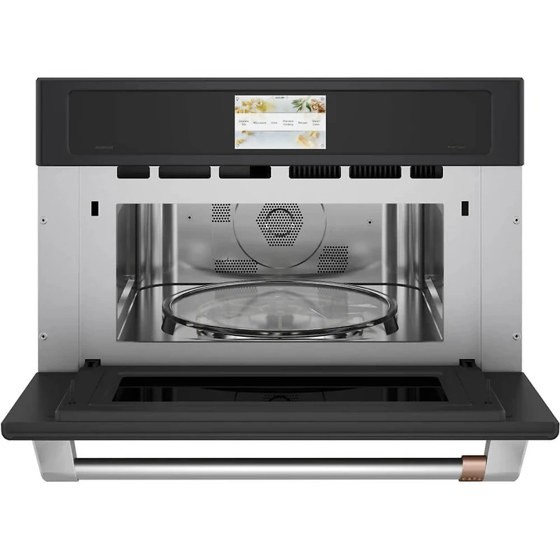 30 inch Matte Black with Brushed Stainless Handle Electric Single Smart Wall Oven