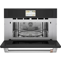 30 inch Matte Black with Brushed Stainless Handle Electric Single Smart Wall Oven