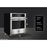 30 inch Rise Stainless Convection Wall Oven