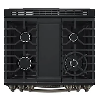 5.9 Cu. Ft. Black Stainless Slide-In Double Oven Gas Range