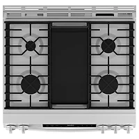 5.3 Cu. Ft. White Slide-In Gas Convection Range