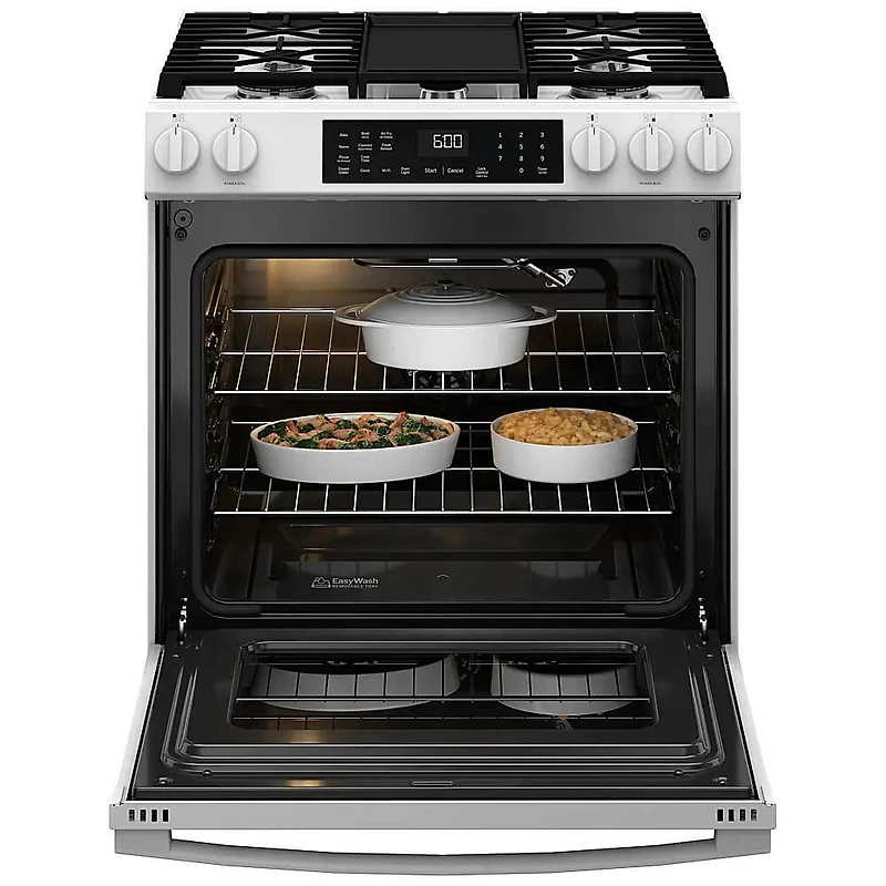 5.3 Cu. Ft. White Slide-In Gas Convection Range