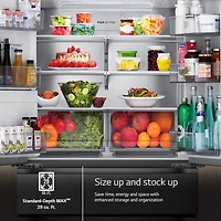 29 Cu. Ft. Stainless 4-Door French Door Smart Refrigerator