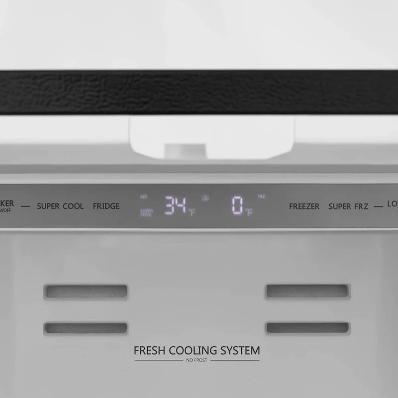 22.5 Cu. Ft. Black Stainless 4-Door French Door Counter-Depth Refrigerator