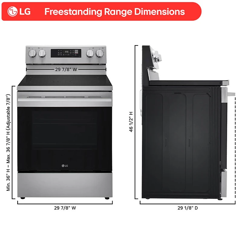 6.3 Cu. Ft. Stainless Freestanding Electric Smart Range