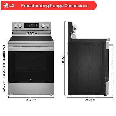 6.3 Cu. Ft. Stainless Freestanding Electric Smart Range