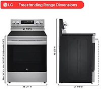 6.3 Cu. Ft. Stainless Freestanding Electric Smart Range