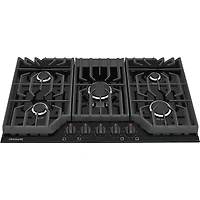 36 inch Black 5 Burner Gas Cooktop