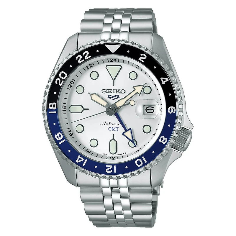 5 Sports SKX Automatic Silver-Tone GMT Series Watch