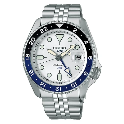 5 Sports SKX Automatic Silver-Tone GMT Series Watch