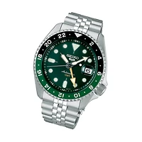 5 Sports Automatic Silver-Tone with Green Dial GMT Series Watch