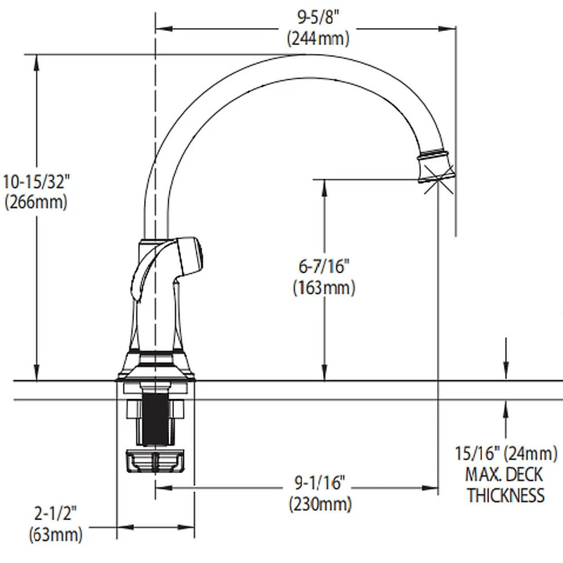 Hutchinson Two-Handle High Arc Kitchen Faucet - Spot Resist Stainless - OPEN BOX