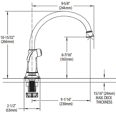 Hutchinson Two-Handle High Arc Kitchen Faucet - Spot Resist Stainless - OPEN BOX