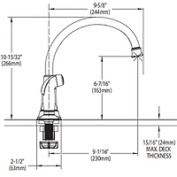 Hutchinson Two-Handle High Arc Kitchen Faucet - Spot Resist Stainless - OPEN BOX