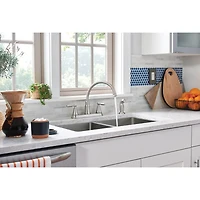 Hutchinson Two-Handle High Arc Kitchen Faucet - Spot Resist Stainless - OPEN BOX