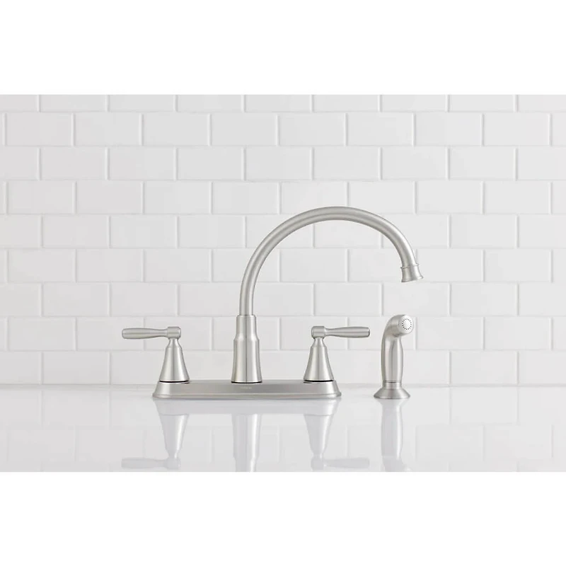 Hutchinson Two-Handle High Arc Kitchen Faucet - Spot Resist Stainless - OPEN BOX