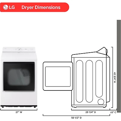 7.3 Cu. Ft. White Top Load High Efficiency Smart Electric Dryer