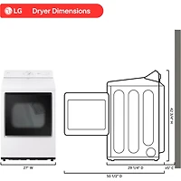 7.3 Cu. Ft. White Top Load High Efficiency Smart Electric Dryer